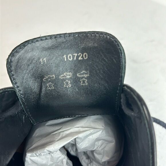 BOSS Hugo Boss Black Square Toe Dress Shoe Derby Lace Up Men’s Size US 11 - Picture 12 of 12